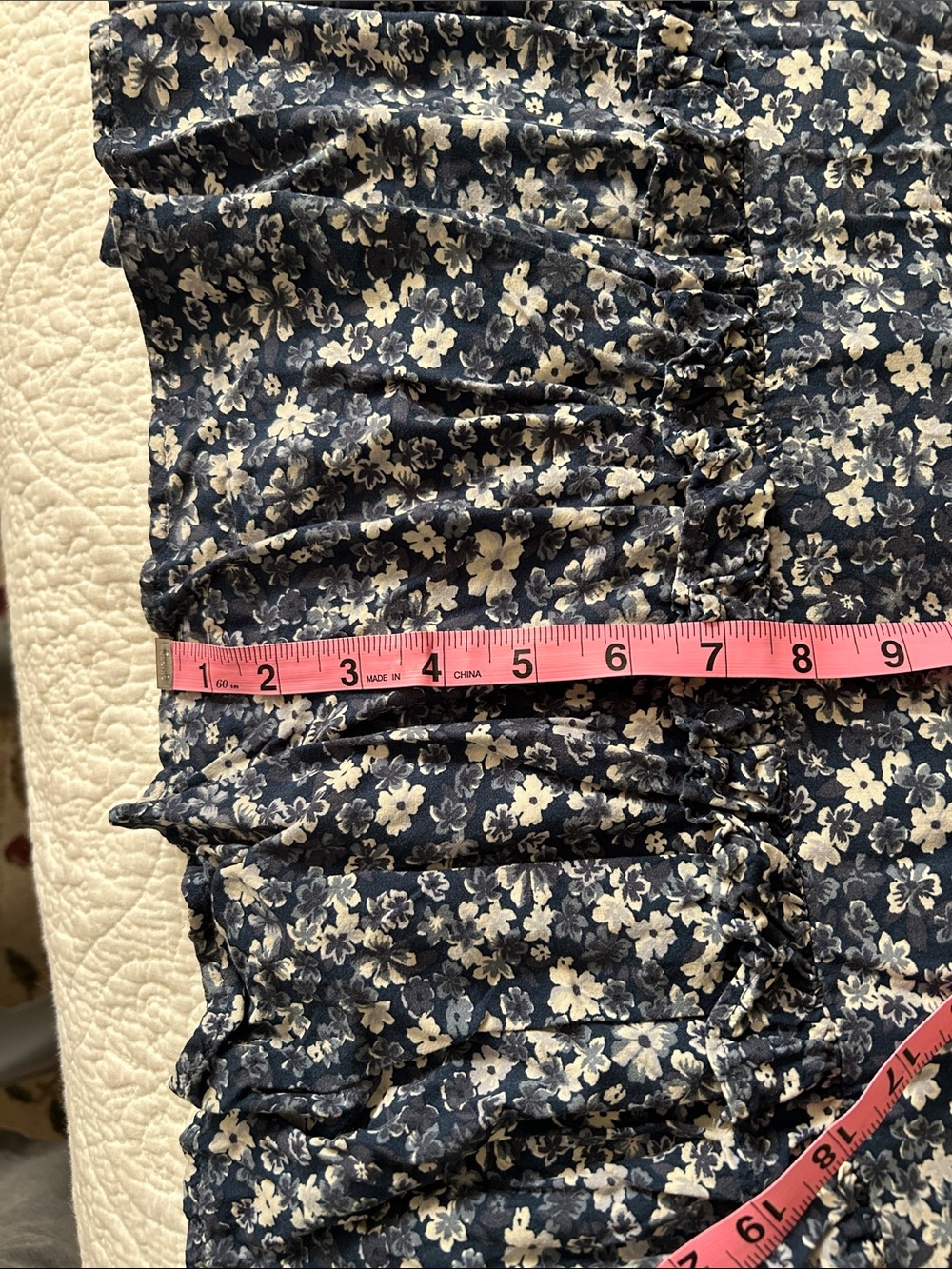 Old Navy Navy Ditsy Floral Ruffled Maxi Dress - Picture 11 of 11